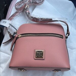 Dooney & Bourke Dusty Rose Sorrento Zip Domed Crossbody Purse